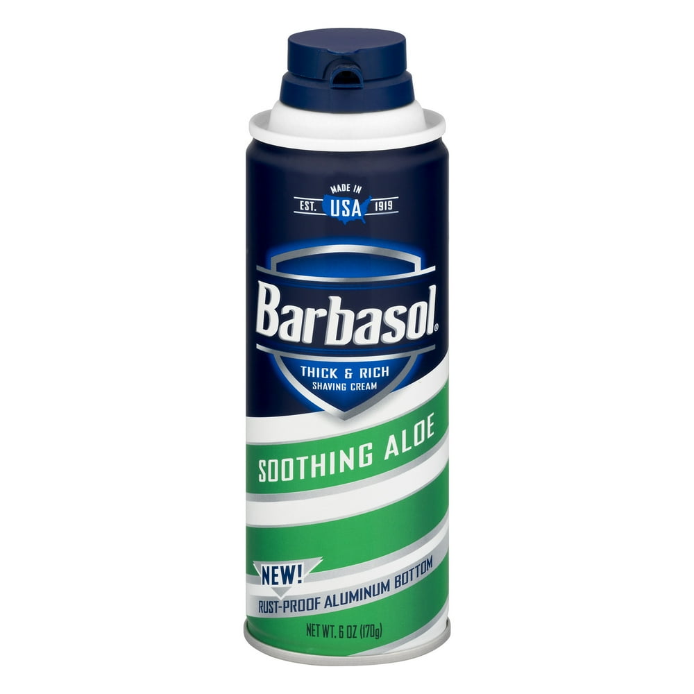 Barbasol Soothing Aloe Thick & Rich Shaving Cream for Men, 6 OZ