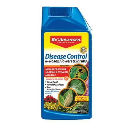 BioAdvanced Disease Control for Roses, Flowers and Shrubs, Concentrate, 32 oz, 42 Gals of Spray