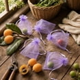 thumbnail image 5 of 100Pcs Fruit Protection Bags, Green Netting Cover Bags Drawstring Mesh Fruit Protectors Pest Barrier for Tomato Mango Trees Veggies Garden(S,Light Purple), 5 of 6