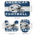 thumbnail image 3 of Football Cowboys Shower Curtain Sets Non-Slip Rugs Bath Mat Toilet Cover U Shaped Mat 4 Pcs, 3 of 6