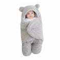 thumbnail image 1 of Swaddle Sleep Sack With Hooded Wrap Design Cozy Soft Material Winter Wear For Baby Sleeping, 1 of 2