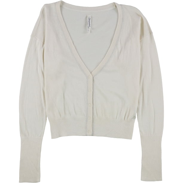 Aeropostale Womens Aero A87 Cardigan Suéter, Beige, Pequeño Aeropostale Cárdigan