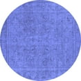 thumbnail image 1 of Ahgly Company Indoor Round Oriental Blue Industrial Area Rugs, 7' Round, 1 of 4