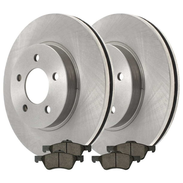 Detroit Axle - Front Brake Rotors For 5-Lug 2008-2012 Jeep Liberty, 2007-2011 Dodge Nitro Brake Rotors 2009 2010 Replacement Brakes And Rotors: 11.89" Inch Rotors