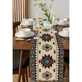 thumbnail image 4 of Table Runner Dresser Scarves 72 Inch Long, Ethnic Retro Geometric Triangle Art Linen Dining Table Runners Tribal Aztec Southwest Indian Tabletop Scarf for Wedding Holiday Party Kitchen, 4 of 7