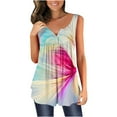 thumbnail image 2 of SMihono Hauts pour Femmes Débardeur pour Femmes Mode Féminine Gilet Imprimé Col Rond Ample Sans Manches Chandail Hauts Blouse Débardeurs pour Femmes Hauts d'Été pour Femmes, 2 of 4