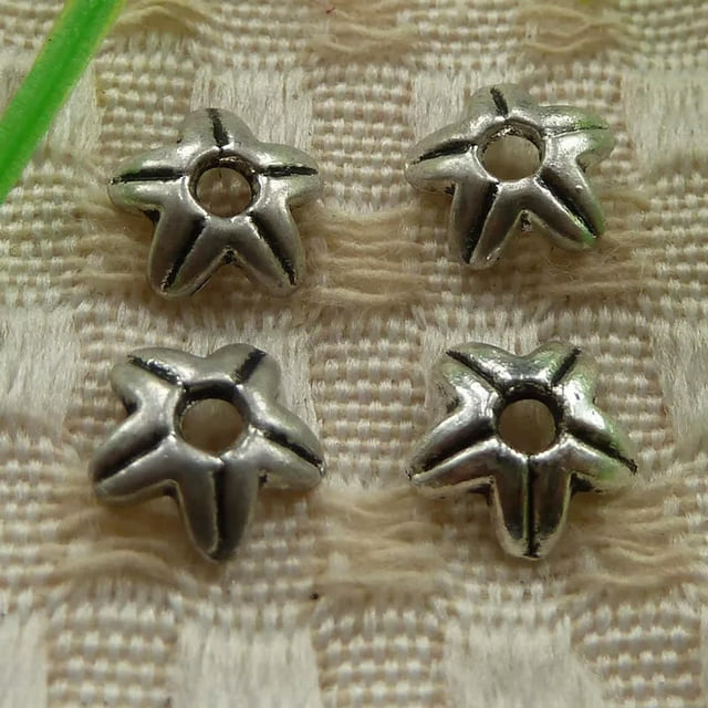HOOUN 720 Pcs Tibetan SilverBead Caps 9X3MM B4162 DIY Jewelry Making