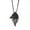 Black, variant on Punk Stainless Steel Viking Wolf Head Pendant Necklace For Men Party Jewelry-Silver