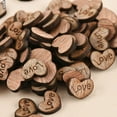 thumbnail image 2 of Yesbay Rustic Wooden 100pcs Wood Love Heart Stars Wedding Table Scatter Decoration Crafts,Wooden Pieces, 2 of 7