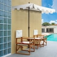 thumbnail image 3 of JONATHAN Y Sidney 9 ft. Half Market Patio Umbrella, Classic Mid-Century Rectangular with Crank, Wind Vent and UV Protection, Cream/White, 3 of 10