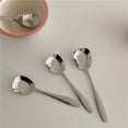 thumbnail image 5 of Stainless Steel Soup Spoons Square Head Spoons Korean Style Square Sugar Spoon, Table Spoons Dinner Spoons Flat Square Spoon Set of 6, 5 of 6