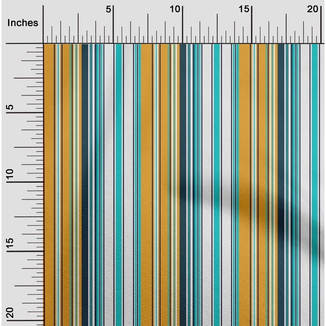 oneOone Cotton Flex Fabric Multicolor Stripe Printed Craft Fabric BTY 40 Inch Wide
