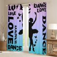 thumbnail image 2 of jejeloiu Ballet Dancer Blackout Curtains Set of 2 (38x54 Each),Butterfly Slihouette Curtains and Drapes,Purple Blue Black Living Room Curtains For Girls,Breathable Home Decor, 2 of 6