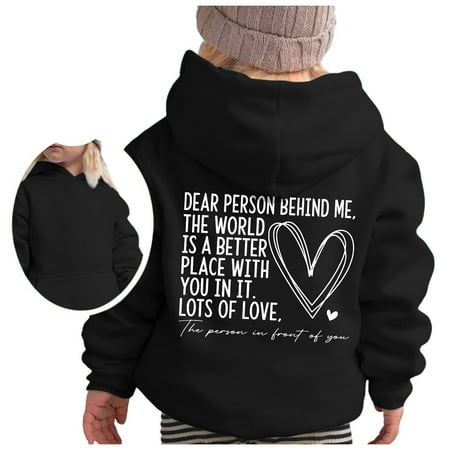 

TENSUNNYD Girl S Hoodie Long Sleeve Soft Sweatshirt Graphic Hoody Kids Cute Pullovers Top Clothes For Girls Toddler 2Y-3Y
