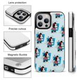 thumbnail image 3 of Funda tipo cartera de Mickey Mouse para iPhone 14 Pro Max con tarjetero, tapa trasera tipo libro de piel sintética con función atril, ranuras para tarjetas, cierre magnético doble, antigolpes., 3 of 5