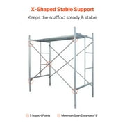 KFFKFF Scaffold Cross Bracing 6ft x 4ft, Set of 8 Durable Carbon Steel Scaffold Cross Reinforcements, X-Form Scaffold Safety Component (Only Cross Braces Sold)