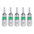 thumbnail image 1 of Uxcell 5pcs Punta de Destornillador Torx T8H 1/4" Vástago Hexagonal 25mm/1" Longitud Magnética Estrella de 6 Puntos Cabeza Hexagonal Puntas de Acero S2 Destornillador Eléctrico con Agujero Cabeza Torx, 1 of 6