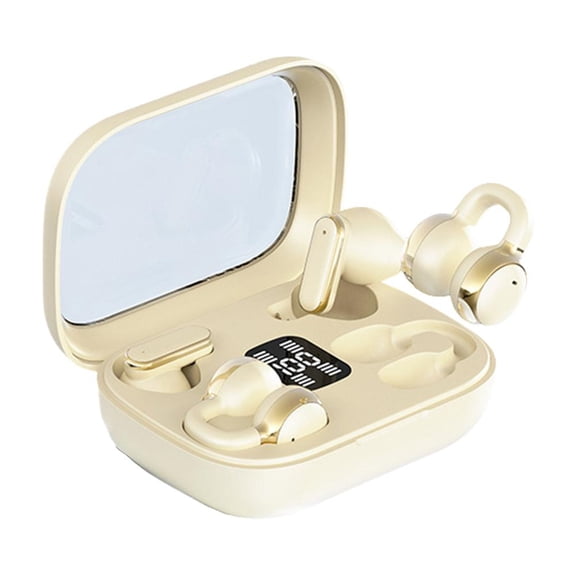 2-in-1 Clip-On & In-Ear True Wireless Earbuds with Bluetooth 5.4 30H Playtime ENC Noise Cancellation for Sports Travel