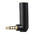 thumbnail image 5 of 90 Degree Plug Adapter 3.5mm Male To Female Headphone Stereo Audio Connector Right Angle Plug Aux Adapter-Black-5 pack, 5 of 5