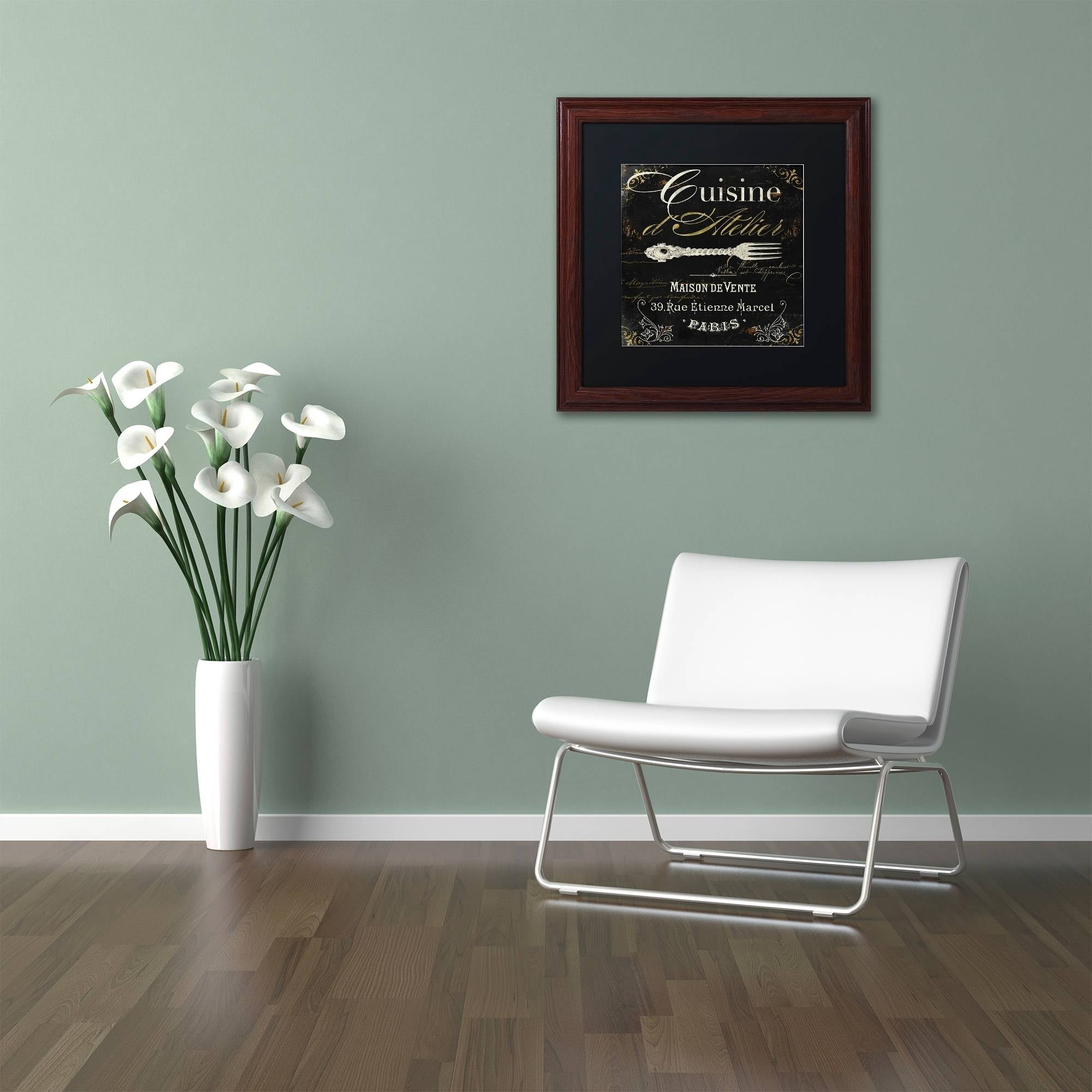 Trademark Fine Art "La Cuisine I" Canvas Art by Color Bakery Black Matte, Wood Frame