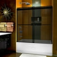 thumbnail image 2 of DreamLine Sapphire 56-60 in. W x 60 in. H Semi-Frameless Bypass Tub Door in Satin Black and Gray Glass, 2 of 9