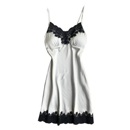 Women s Nightgown Babydoll Dress For Women Silver Lingerie Satin Nightgown Womens Lingerie Sexy