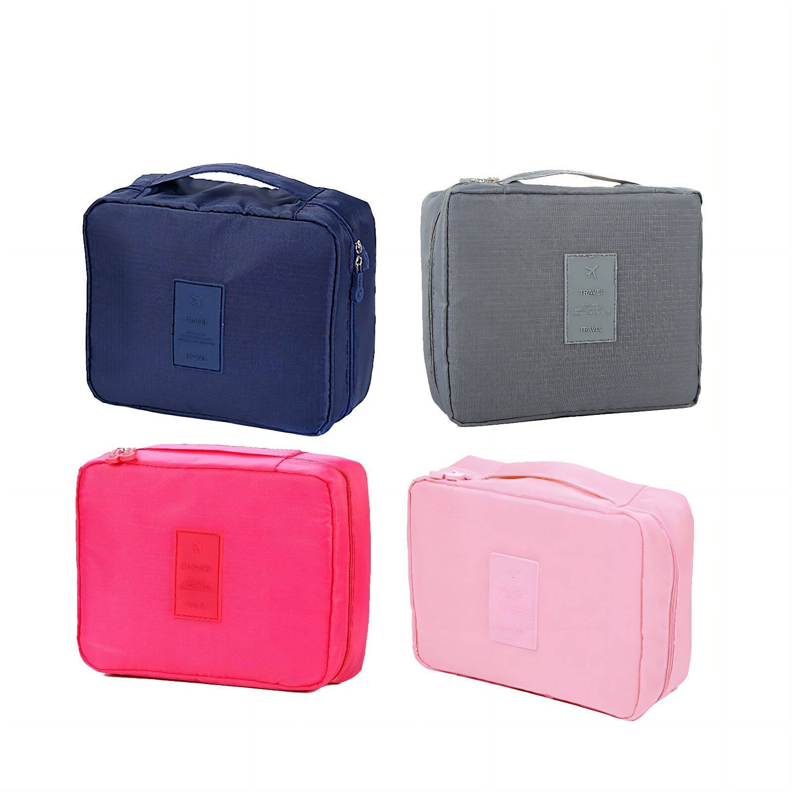 ELLE Paris Color Therapy Makeup Bag Beauty Cosmetic Pouch Set