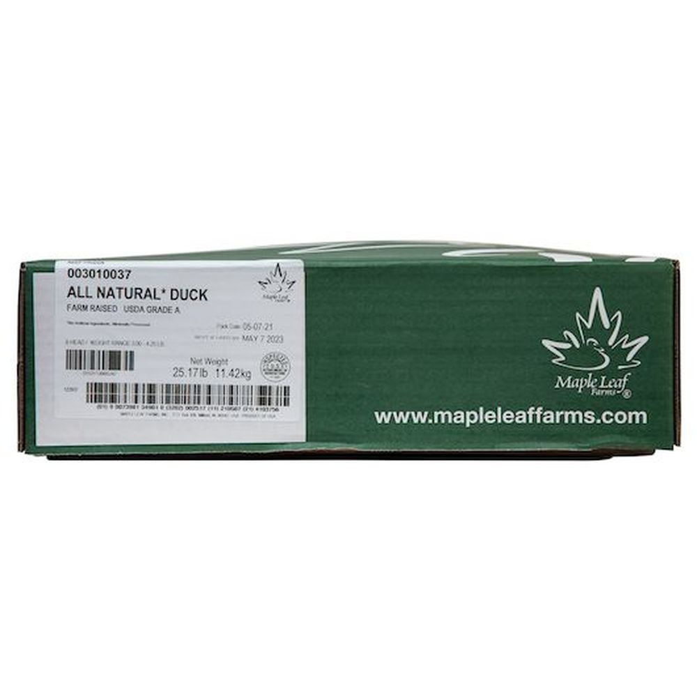 Maple Leaf All Natural Small Whole Duck, 3 to 4.25 Pound -- 6 per case