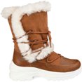 thumbnail image 2 of Women's Journee Collection Polar Mid Calf Boot Tan Faux Suede/Faux Leather 8.5 M, 2 of 4