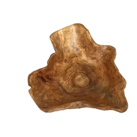 Greener Valley Live Edge Root Wood Decorative Bowl Extra-Large 20-21" wide