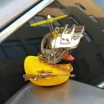 thumbnail image 5 of Lindos adornos de juguete de pato de goma para automóvil, adornos para tablero de automóvil con forma de pato amarillo, accesorios para bicicleta con hélice, accesorios para casco de automóvil, 5 of 5