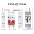 thumbnail image 5 of DC 1000V 2P Solar Mini DC Circuit Breaker Battery Switch 6A 10A 16A 20A 25A 32A 40A 50A 63A DC MCB for Photovoltaic PV System, 5 of 11
