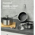 thumbnail image 5 of Koch Systeme CS 1+2+3QT Tri-Ply Hybrid Nonstick Stainless Steel Saucepan with Honeycomb Interior, Induction Compatible, 5 of 5