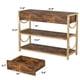 thumbnail image 3 of Consola mesa con cajones y 3 niveles almacenamiento estantes - sofa mesa para sala de estar, entrada, behind couch, hallway, foyer, dormitorio, kitchen (rustic brown), 3 of 7
