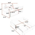 thumbnail image 4 of Green 3 - Seat Velvet - Convertible with 2 - in - 1 set - In bedroom for sleep - Experience high - resilience sponge comfort, 4 of 5