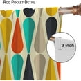 thumbnail image 6 of Mid Century Colorful Curtains, Abstract Geometric Vintage Drop Art Print Home Decor, Bedroom Living Room Kitchen Blackout Curtains52X84 Inch, 6 of 6