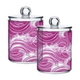 thumbnail image 2 of Ckdifva Pink Waves Storage Jar with Lid Acrylic Organization Storage Containers Set of 2, 2 of 7