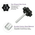 thumbnail image 3 of Uxcell 6Pack M4 x 30mm Star Knobs Plastic Hex Shaped Hand Clamping Knob Screw, 3 of 6