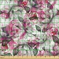 thumbnail image 2 of Ambesonne Floral Fabric by the Yard Upholstery, Spring Shadows of Flowers, 1 Yard, Pale Grey Pink, 2 of 5