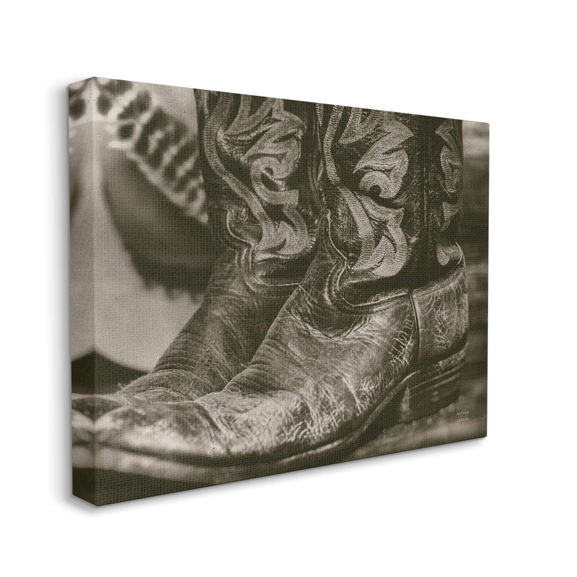 Stupell Industries Cowboy Boots Photography Beauty & Fashion Photography Gallery Wrapped Canvas Print Wall Art, 20 x 16