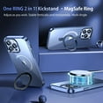 thumbnail image 2 of [CD Ring Compatible with Magsafe Invisible Stand]Magnetic for iPhone 15 Pro Max Case, [Electroplated Bumper Non-Yellowing][Look as Bare iPhone]Slim Clear Case with Holder for Women Men Girls, 2 of 13