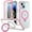 Rose Red, variant on CASEFIV for iPhone 14 Case, iPhone 13 Case with Magnetic Invisible Stand [Compatible with MagSafe] Built-in Screen Protector Military Drop Protection Shockproof Slim Translucent Case Cover, Clear