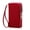 Red, variant on Cellphone Wallet for Women Dual Zipper Long Purse with Removable Wristlet, Red Paisley