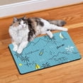 thumbnail image 2 of Hawaiian Beach Landscape Absorbent Pet Placemat - Non-Slip Dog Bowl Mat - Waterproof Food Catcher - Safari Jungle Island Design, 2 of 5