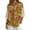 Multicolor-K, variant on Daiosportswear Linen Shirts for Women Loose Fit Notched V Neck 3/4 Sleeve Summer Tops Dressy Button Flower Print Work Blouse,Womens Tops Multicolor-Q XL(XL)