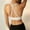 White, variant on DuoJiaJ Women V Neck Sports Bras CrissCross Strappy Wirefree Padded Low Impact Yoga Gym Bra Workout Crop Tops Bras for Women Black
