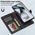 thumbnail image 5 of LC.IMEEKE Case for Samsung Galaxy S26 Ultra 5G 6.9 inch, 2 in1 Multifunctional Detachable Wallet Phone Case for Men Women with RFID Blocking Wrist Strap Shockproof Protective Case,Black, 5 of 13