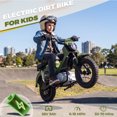 18mph 36V Kids Electric Dirt Bike for Boys Girls 8-12, 400W Brushless Motor ...