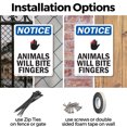 thumbnail image 3 of (2 Pack) Animals Will Bite Fingers OSHA Notice Sign 10 Inch X 14 Inch Indoor / Outdoor Rust-Free Aluminum Metal Signs for Workplace, Workshop, and Construction Site, Made in the USA, 3 of 8