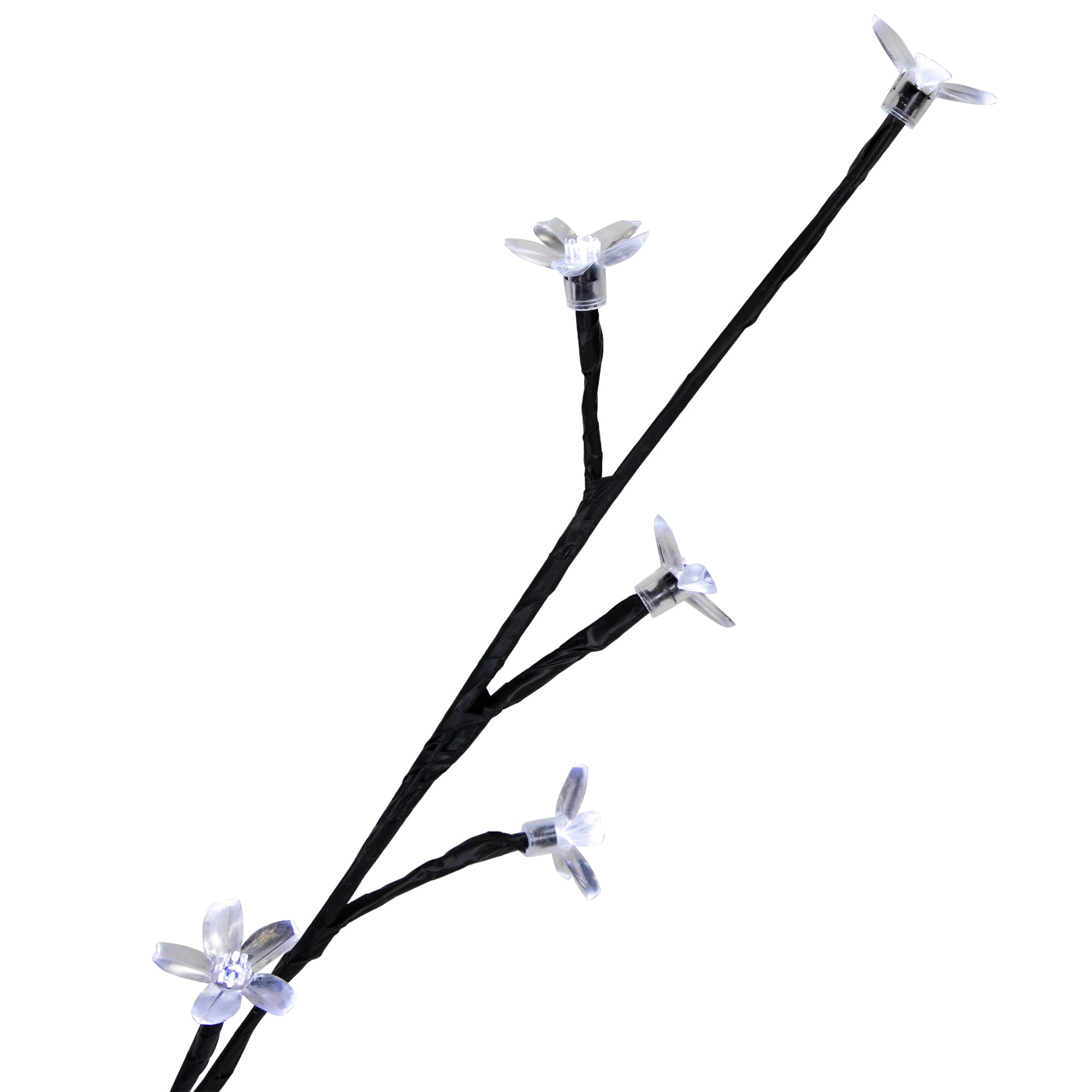 4' LED Lighted Cherry Blossom Flower Tree - Pure White Lights